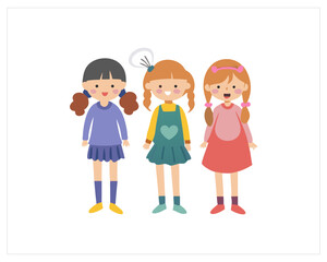 Fototapeta premium Girls vector , girls day free SVG Download