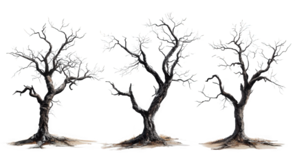 Winter Olive Trees Decorated Landscape