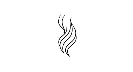 Abstract lines representing smoke in minimalist design