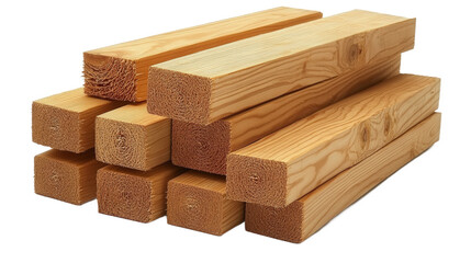 Stacked Square Wood Beams