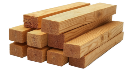 Stacked Square Wood Beams