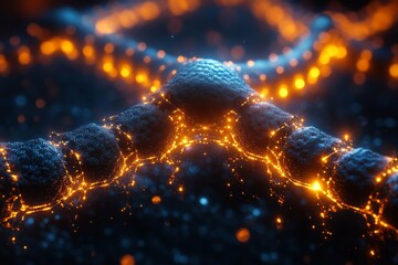 Fototapeta premium Abstract Structure of Energy and Particles