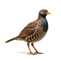 Fototapeta premium close up quail isolated on white background