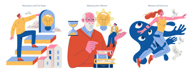 FOBO. Flat Vector Illustration