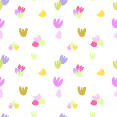 Doodle pattern,bright floral pattern, .Vector children doodle style flower seamless pattern wallpaper background