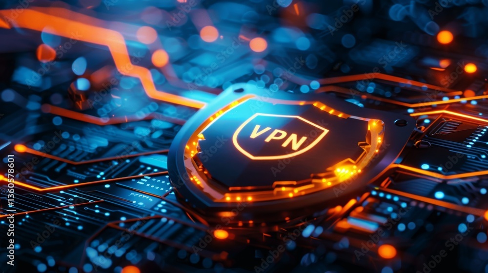Poster secure your online presence with advanced ai and vpn technology for internet safety