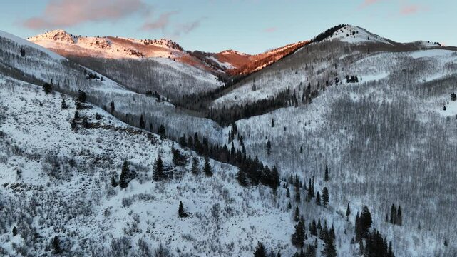 Aerial view of Salt Lake city in the winter - skyline of Utah's biggest city and the people who live there