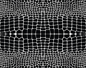 Seamless pattern of alligator leather on a white background