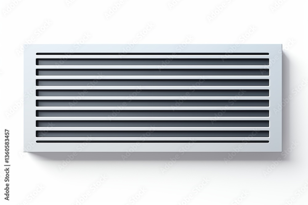 Poster isolated window vent design on a clean white background with minimalistic details