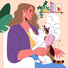 Pet Gadgets. Flat Vector Illustration