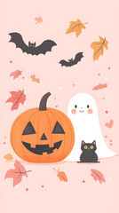 Fototapeta premium A Haunting Halloween. AI generative.