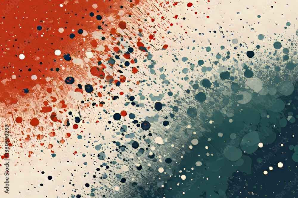 Poster grunge texture on abstract dotted background with vintage halftone and minimal details