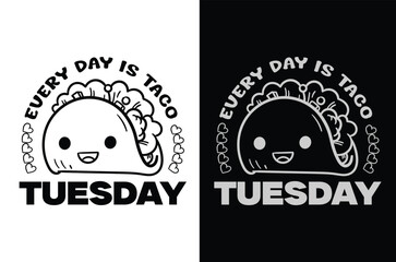 Tacos tshirt design two colors