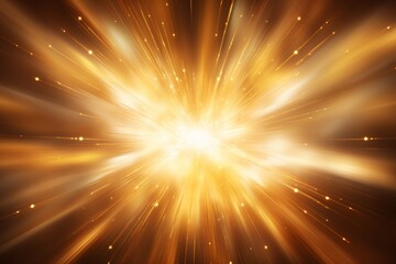 Naklejka premium Vivid image of isolated light explosion with sun rays and lens flare effects on white background