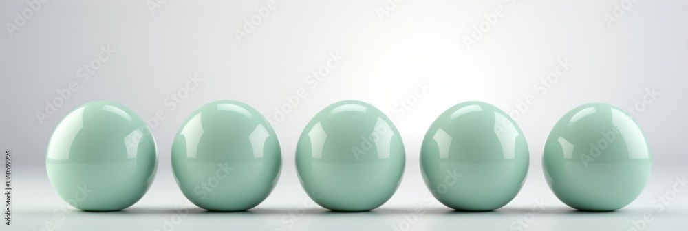 Poster isolated design featuring a soft pale green color palette on a clean white background