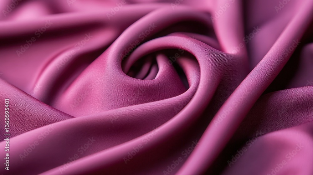 Poster a close up image showing deep pink flowing fabric details