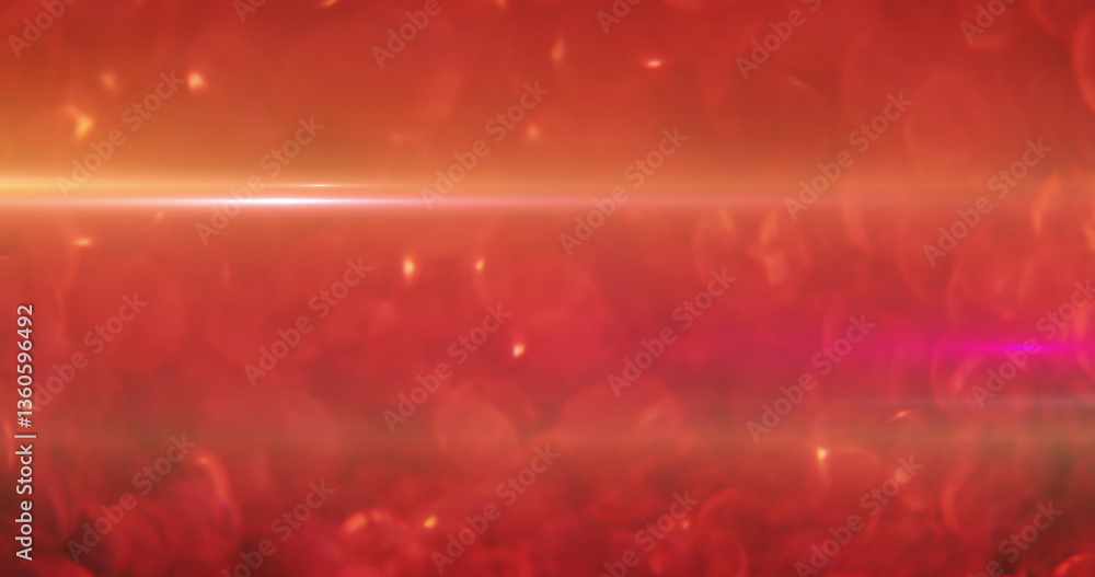Poster vibrant red abstract background with glowing light streaks and bokeh effect
