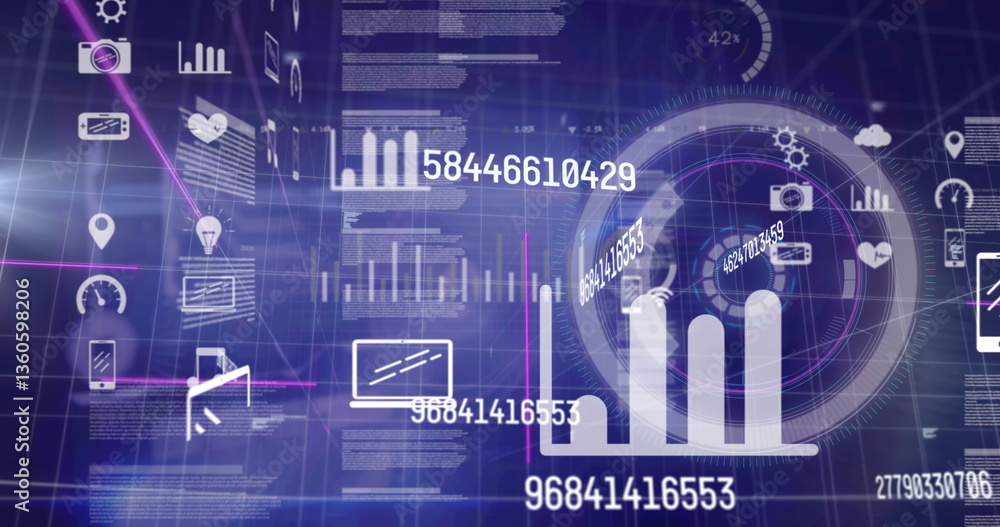 Poster image of scopes scanning and data processing over digital screen