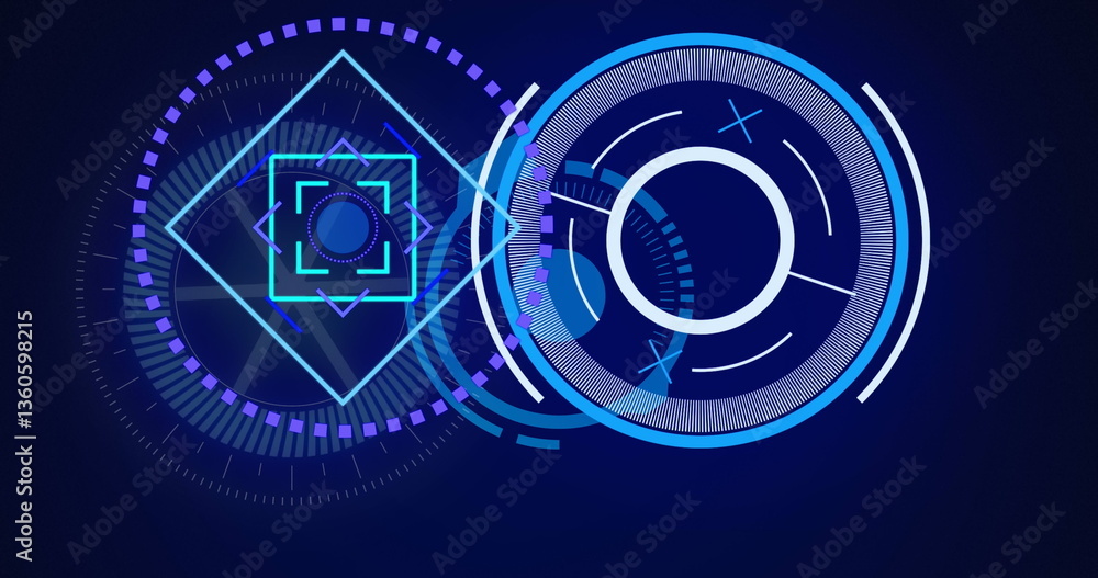 Poster image of scopes scanning and data processing over digital screen