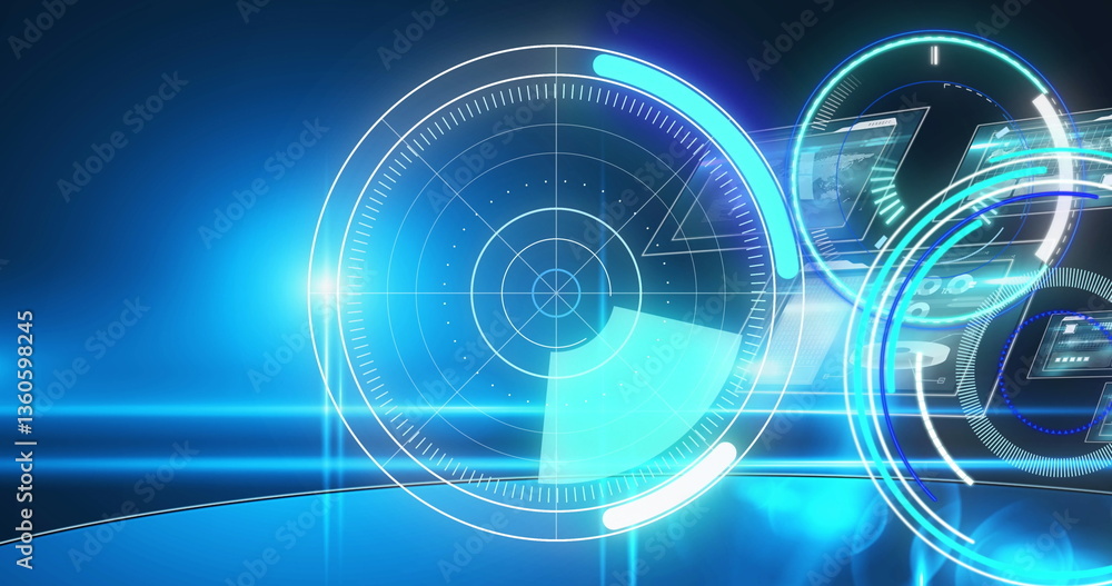 Poster image of scopes scanning and data processing on digital screens