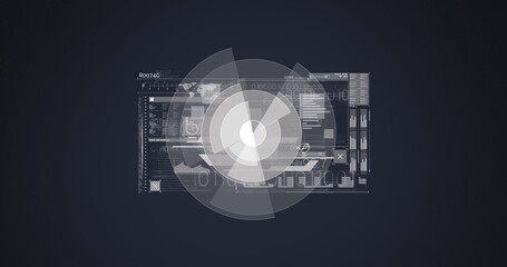 Image of scopes scanning and binary coding data processing over digital screen