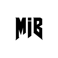 MIB letter logo design for technology company. MIB logo design black and white color combination. MIB logo, MIB vector, MIB design, MIB icon, MIB alphabet. MIB typography logo design.