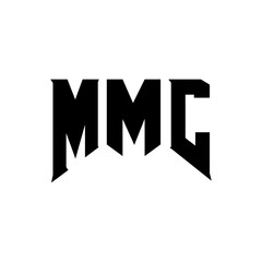 MMC letter logo design for technology company. MMC logo design black and white color combination. MMC logo, MMC vector, MMC design, MMC icon, MMC alphabet. MMC typography logo design.