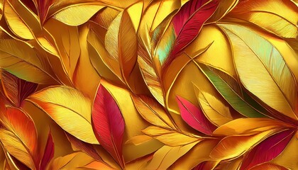 Fototapeta premium seamless gold foil texture. luxury christmas spring new year flat golden leaf paper sheet abstract plain background