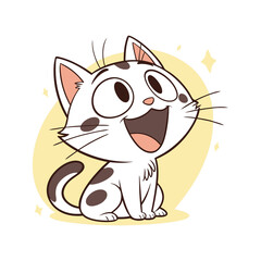 cat cartoon with a bone