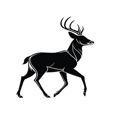 Obraz premium deer silhouette vector