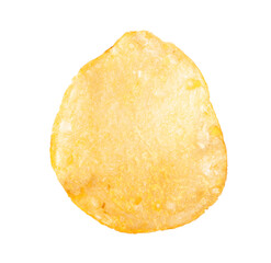 One tasty potato chip isolated on white