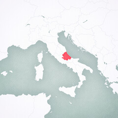 Map of Italy - Abruzzo
