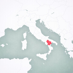 Obraz premium Map of Italy - Basilicata