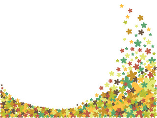 Floral Wave Background with Autumn Colors.