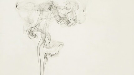Abstract smoke plume against a plain background.  Possible use stock photo for abstract art, design inspiration, or background images