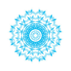Hand  drawn vector art of colorful mandala 