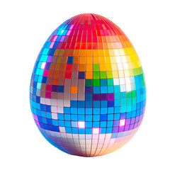 Obraz premium Colorful egg-shaped object with a seamless gradient of vibrant rainbow hues, ideal for creative and festive themes
