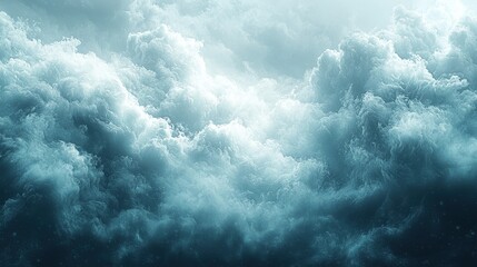Ethereal clouds with a blue and light texture background.
