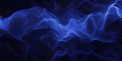 Obraz premium Abstract Blue Energy: A captivating visual journey into a realm of dynamic, flowing energy, rendered in shades of mesmerizing blue, evoking feelings of mystery, movement.