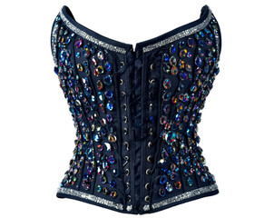 Exquisite Crystal Corset, A Luxurious and Intricate Design Showcasing Elegance and Opulence, Embellished with Sparkling Gems and Delicate Lacing Details