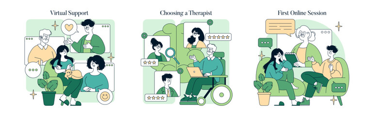 National Mental Health Awareness. Flat Vector Illustration