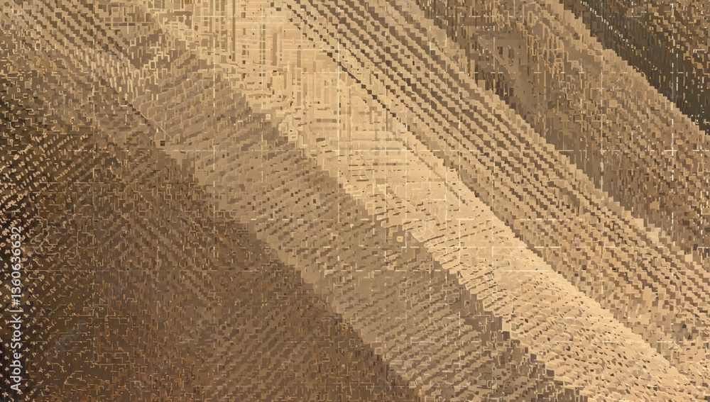 Poster abstract composition displaying dynamic textures and layered earth tones in an intricate design