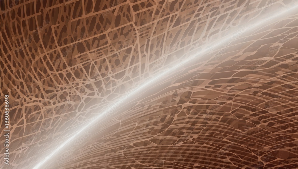 Poster abstract brown background featuring intricate texture patterns, soft light effects, and curving line
