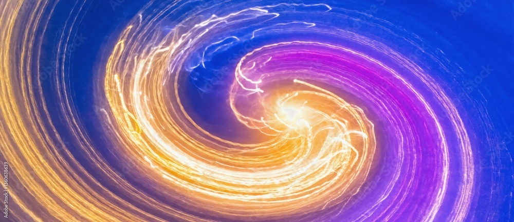 Poster swirling patterns of light create a mesmerizing sense of movement in an abstract background