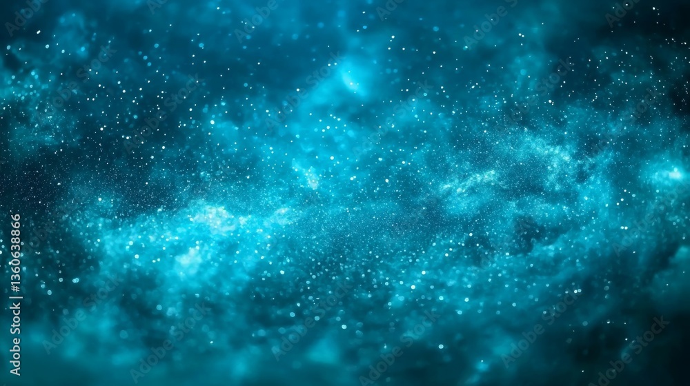 Canvas Prints a blue nebula with stars in the background