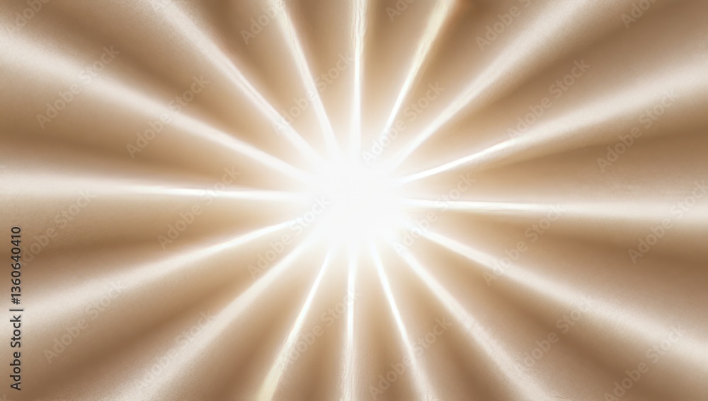 Poster bright abstract rays emanate from a central light source, creating an ethereal atmosphere in soft to