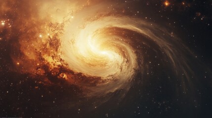 A cosmic globe surrounded by swirling galaxies and glowing stars.