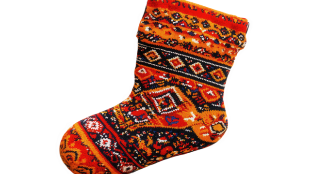 red sock isolated on white