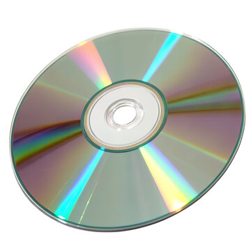 Shiny compact disc isolated transparent background