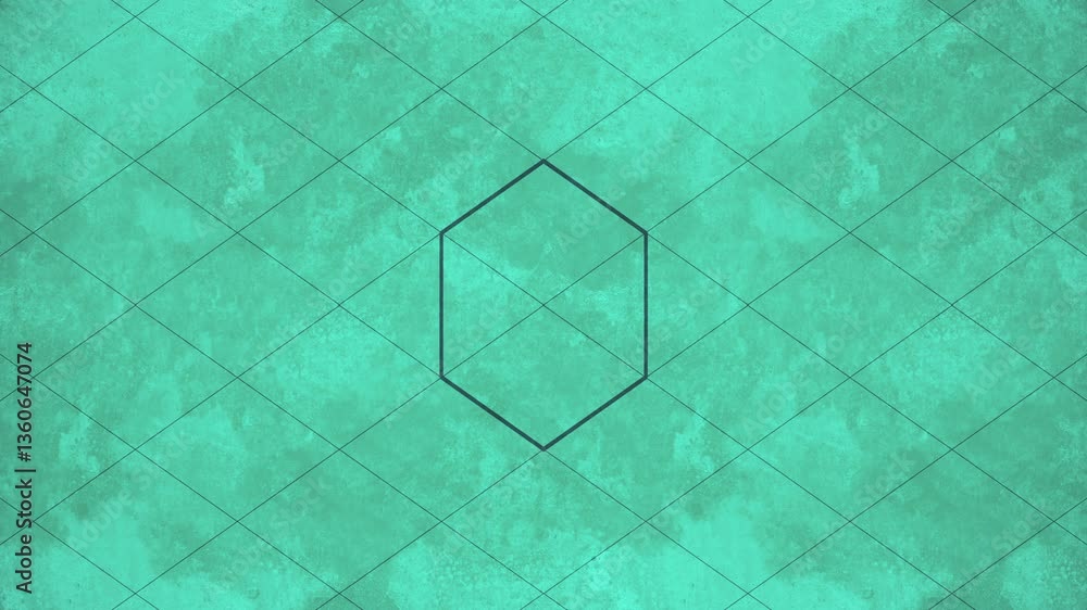 Aufkleber Loop animation in which contours of dark rectangles form a single composition, creating an optical effect of movement. Light green textured background emphasizes details and harmony. 3d rendering 4K